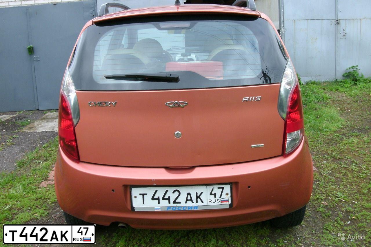 Фото автомобиля CHERY KIMO /A1/, 2008 — госномер В121ХС164. Цвет: Оранжевый