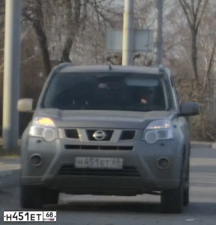 Фото автомобиля NISSAN X-TRAIL, 2012 — госномер Н451ЕТ68. Цвет: СЕРЫЙ