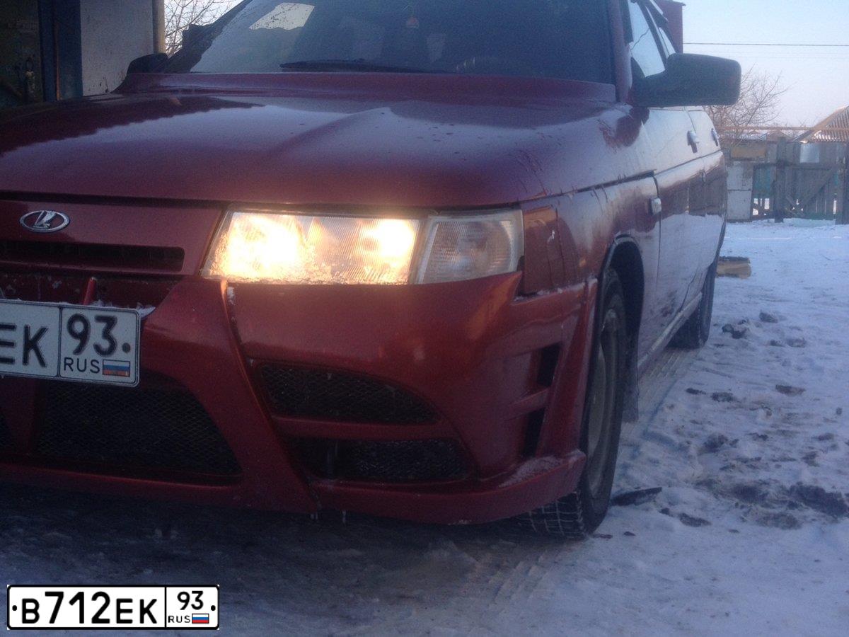 Фото автомобиля LADA 2110, 1993 — госномер В712ЕК93. Цвет: СЕРЕБРИСТО - КРАСНЫЙ