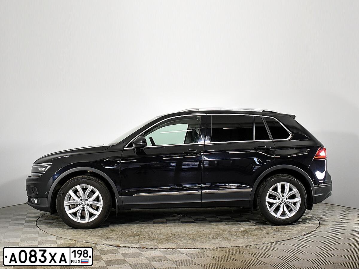 Фото автомобиля VOLKSWAGEN TIGUAN, 2018 — госномер А083ХА198. Цвет: ЧЕРНЫЙ