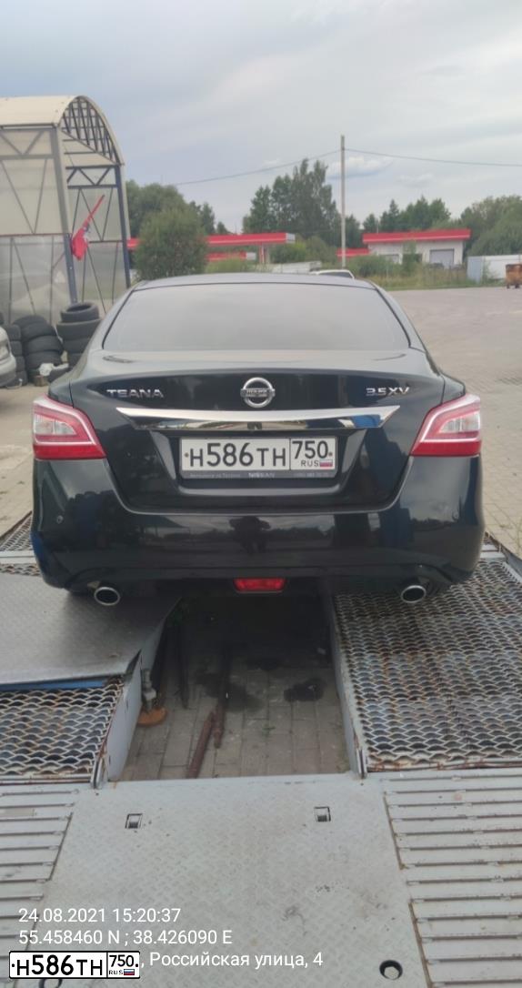 Фото автомобиля NISSAN TEANA, 2015 — госномер Н586ТН750. Цвет: ЧЕРНЫЙ