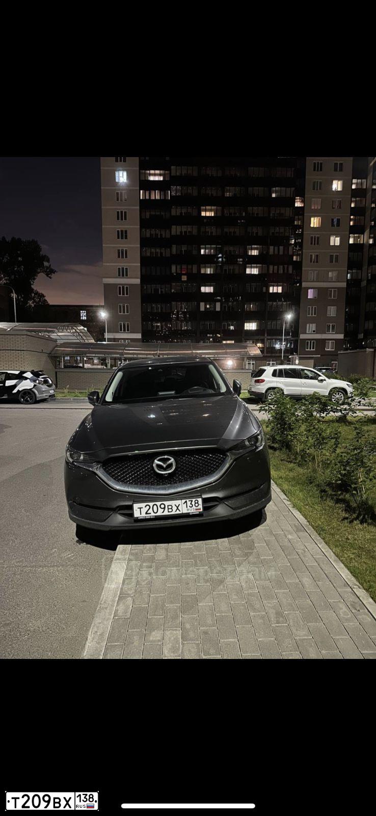 Фото автомобиля MAZDA CX-5, 2019 — госномер Т209ВХ138. Цвет: ТЕМНО-СЕРЫЙ