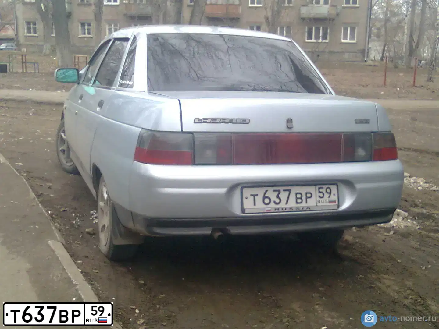 Фото автомобиля LADA 2110, 2002 — госномер К752РО159. Цвет: СЕРЕБРИСТО ГОЛУБОЙ