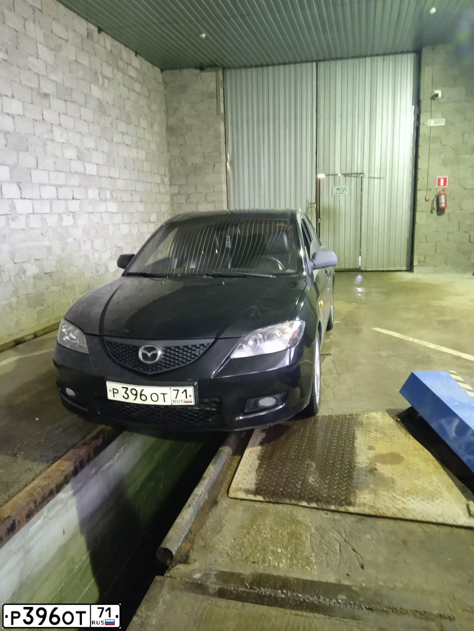 Фото автомобиля MAZDA 3, 2007 — госномер О910КВ71. Цвет: ЧЕРНЫЙ