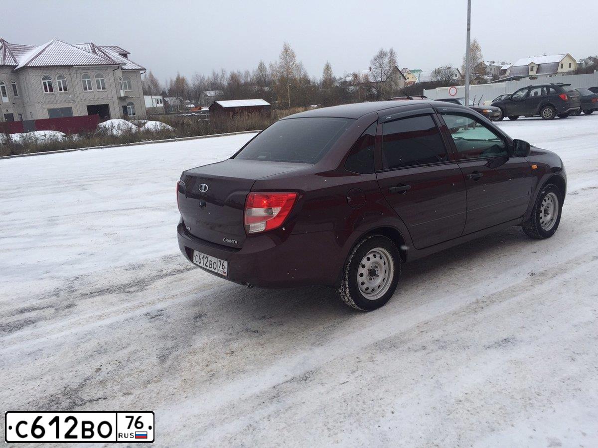 Фото автомобиля LADA 2190 GRANTA, 2013 — госномер С612ВО76. Цвет: КРАСНЫЙ