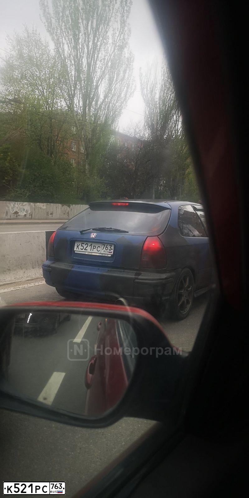 Фото автомобиля HONDA CIVIC, 1997 — госномер С694СХ72. Цвет: ТЕМНО-СИНИЙ