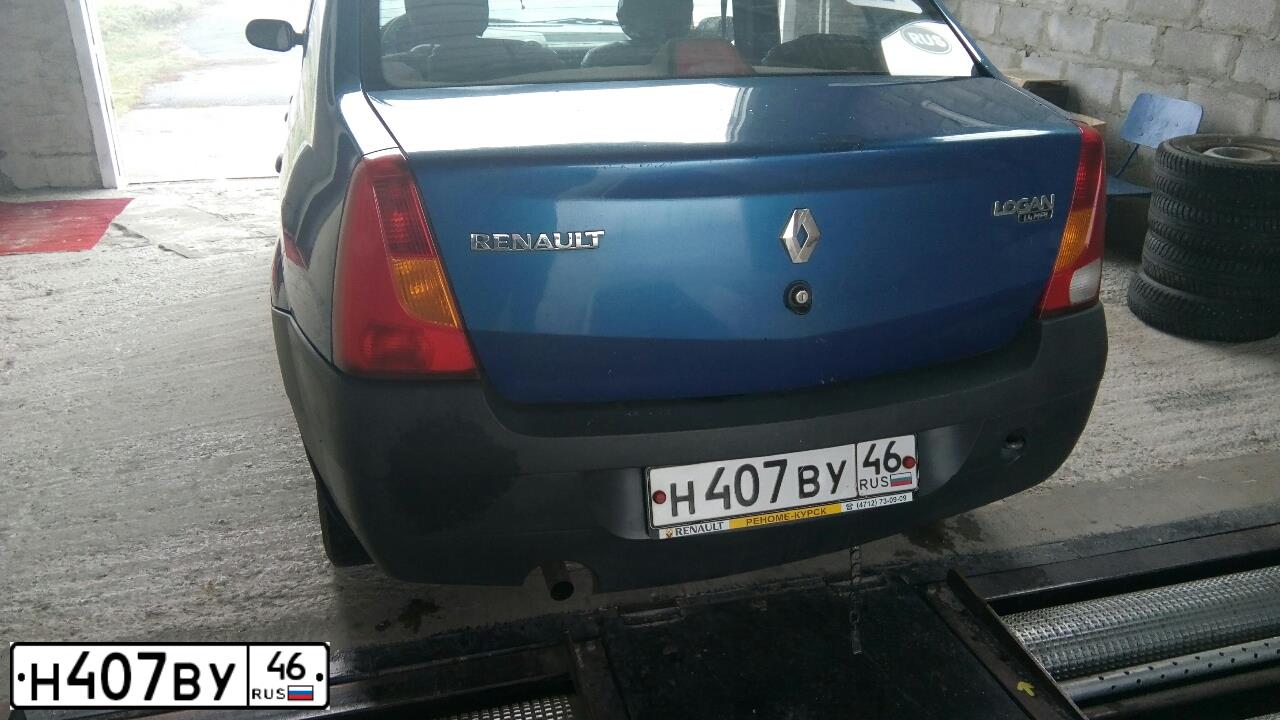 Фото автомобиля RENAULT LOGAN, 2008 — госномер К354НО46. Цвет: СИНИЙ МЕТАЛЛИК