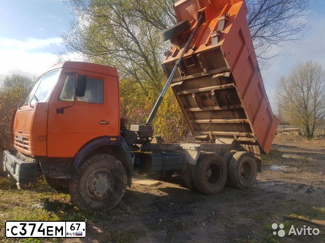 Фото автомобиля KAMAZ 65115 /6X4/, 2003 — госномер С374ЕМ67. Цвет: Оранжевый