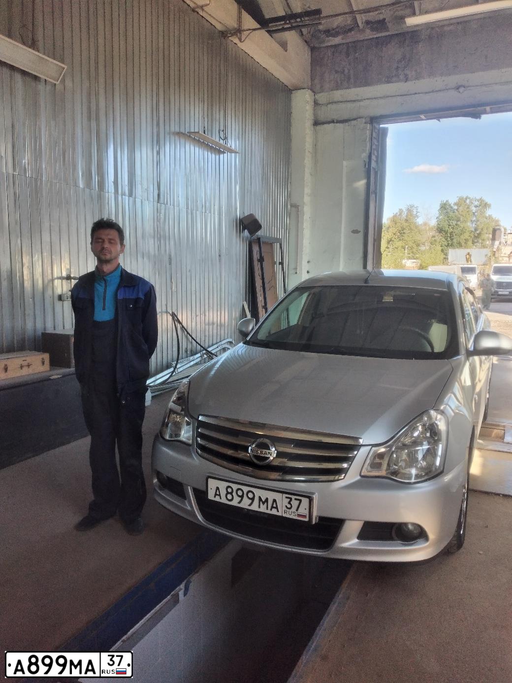 Фото автомобиля NISSAN ALMERA /AVTOVAZ/, 2013 — госномер А899МА37. Цвет: СЕРЕБРИСТЫЙ