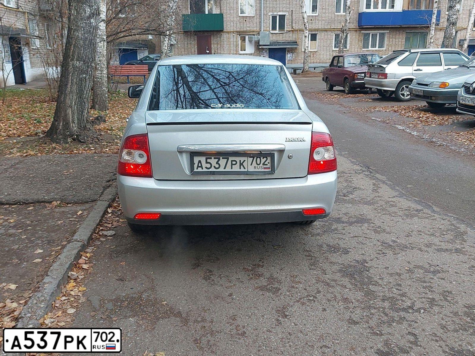 Фото автомобиля LADA PRIORA, 2009 — госномер У503НР05. Цвет: Светло-Серебристый металлик