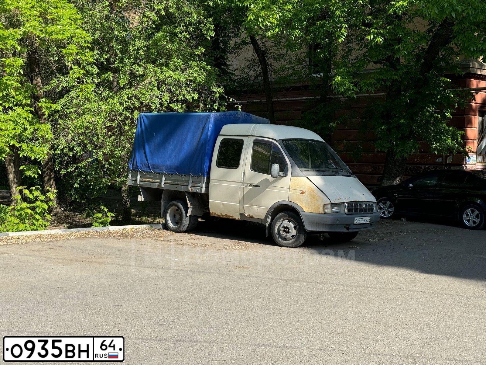 Фото автомобиля GAZ 3302 EL, 2001 — госномер В303КВ64. Цвет: ЖЕЛТО БЕЛЫЙ