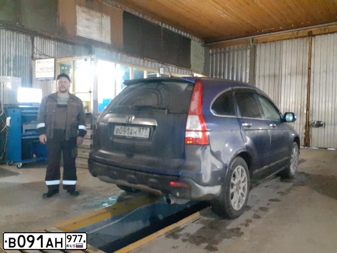 Фото автомобиля HONDA CR-V, 2008 — госномер Н008ХЕ154. Цвет: синий