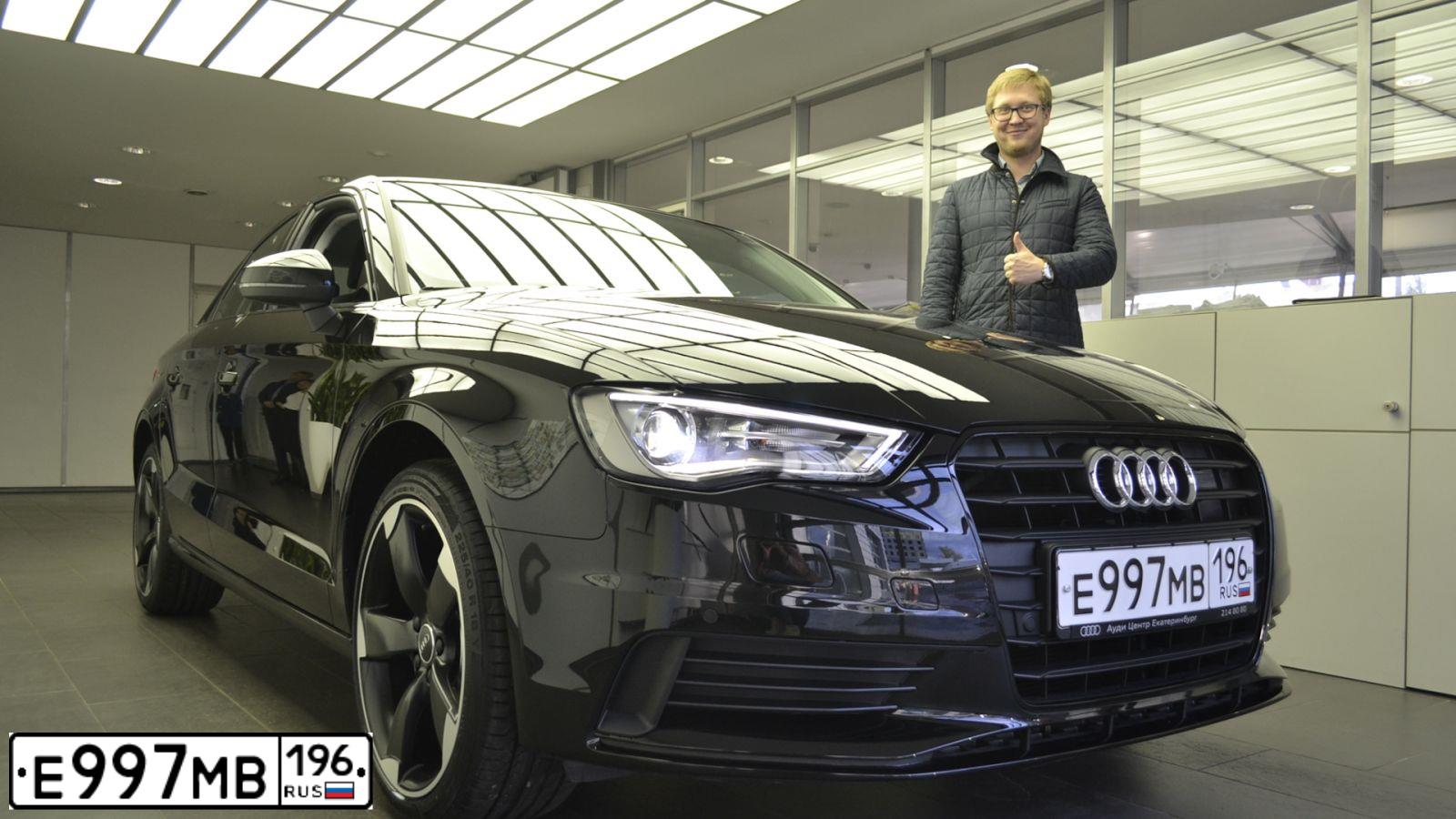 Фото автомобиля AUDI A3, 2016 — госномер М442ЕР35. Цвет: ЧЕРНЫЙ