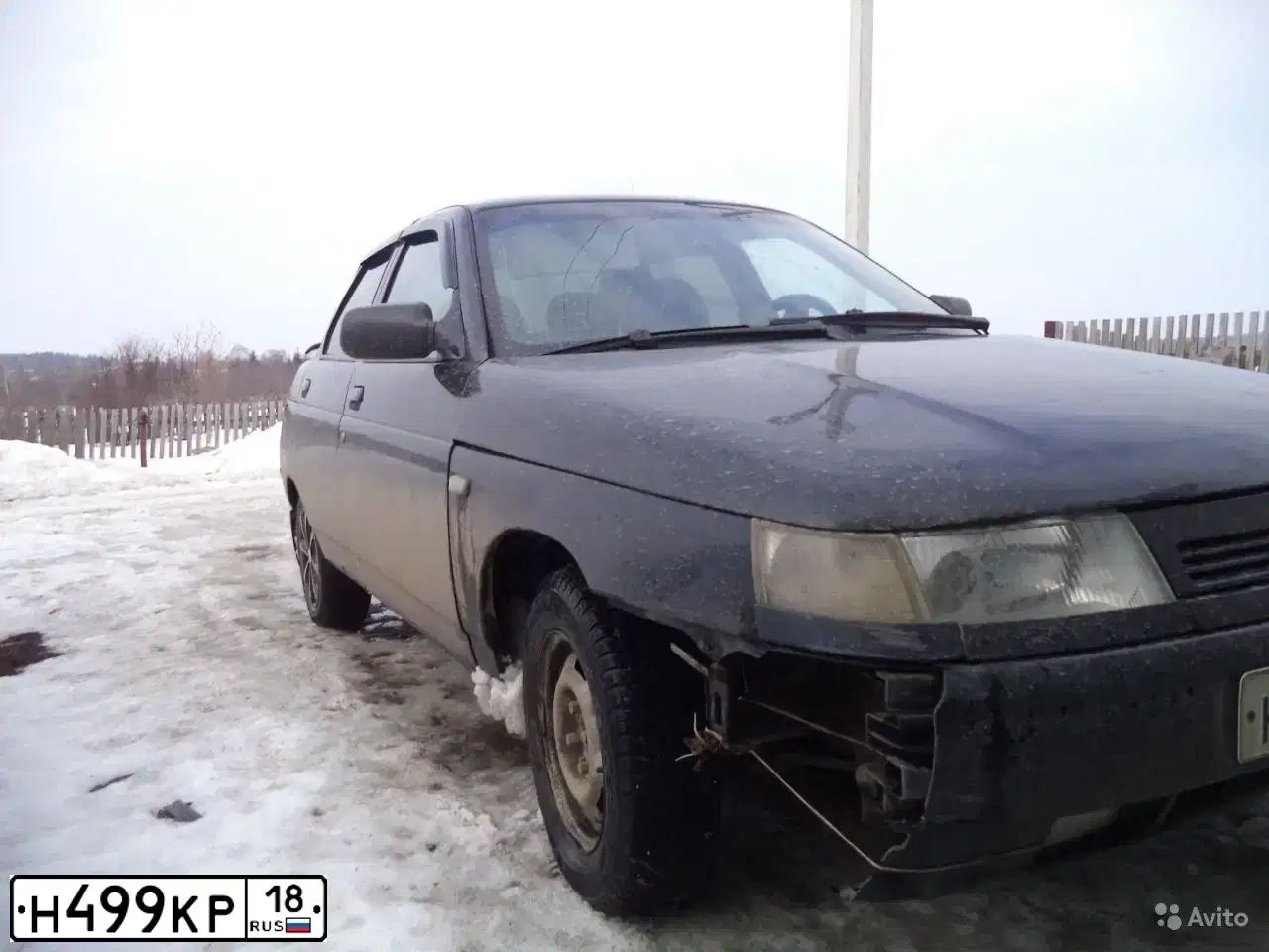 Фото автомобиля LADA 2110, 2005 — госномер Н499КР18. Цвет: ГРАФИТОВЫЙ МЕТАЛЛ.