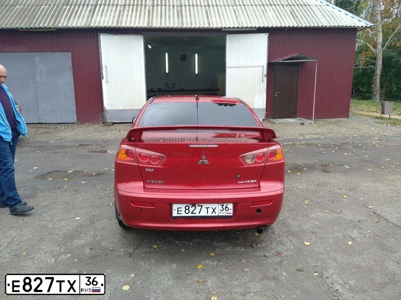 Фото автомобиля MITSUBISHI LANCER, 2008 — госномер Р760ВС761. Цвет: Красный