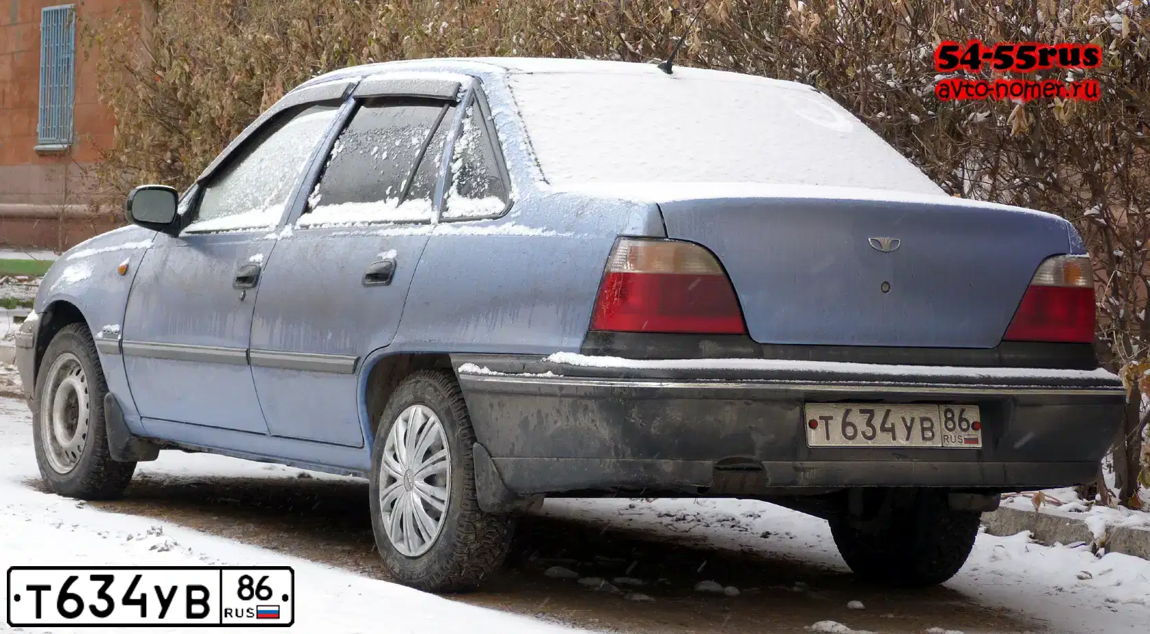 Фото автомобиля DAEWOO NEXIA, 2007 — госномер А403АО186. Цвет: Перламутрово-голубой