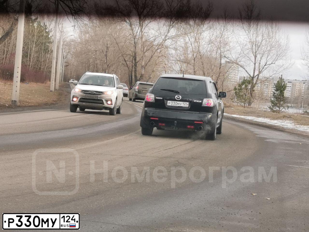 Фото автомобиля MAZDA CX-7, 2008 — госномер А919ХА38. Цвет: ЧЕРНЫЙ