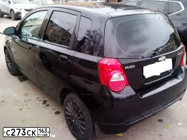 Фото автомобиля CHEVROLET AVEO, 2008 — госномер С901ТУ161. Цвет: ЧЕРНЫЙ