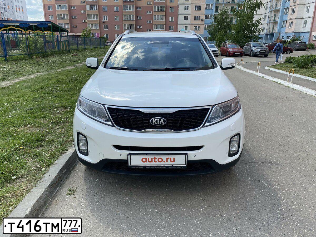 Фото автомобиля KIA SORENTO, 2014 — госномер В198ВА37. Цвет: Белый