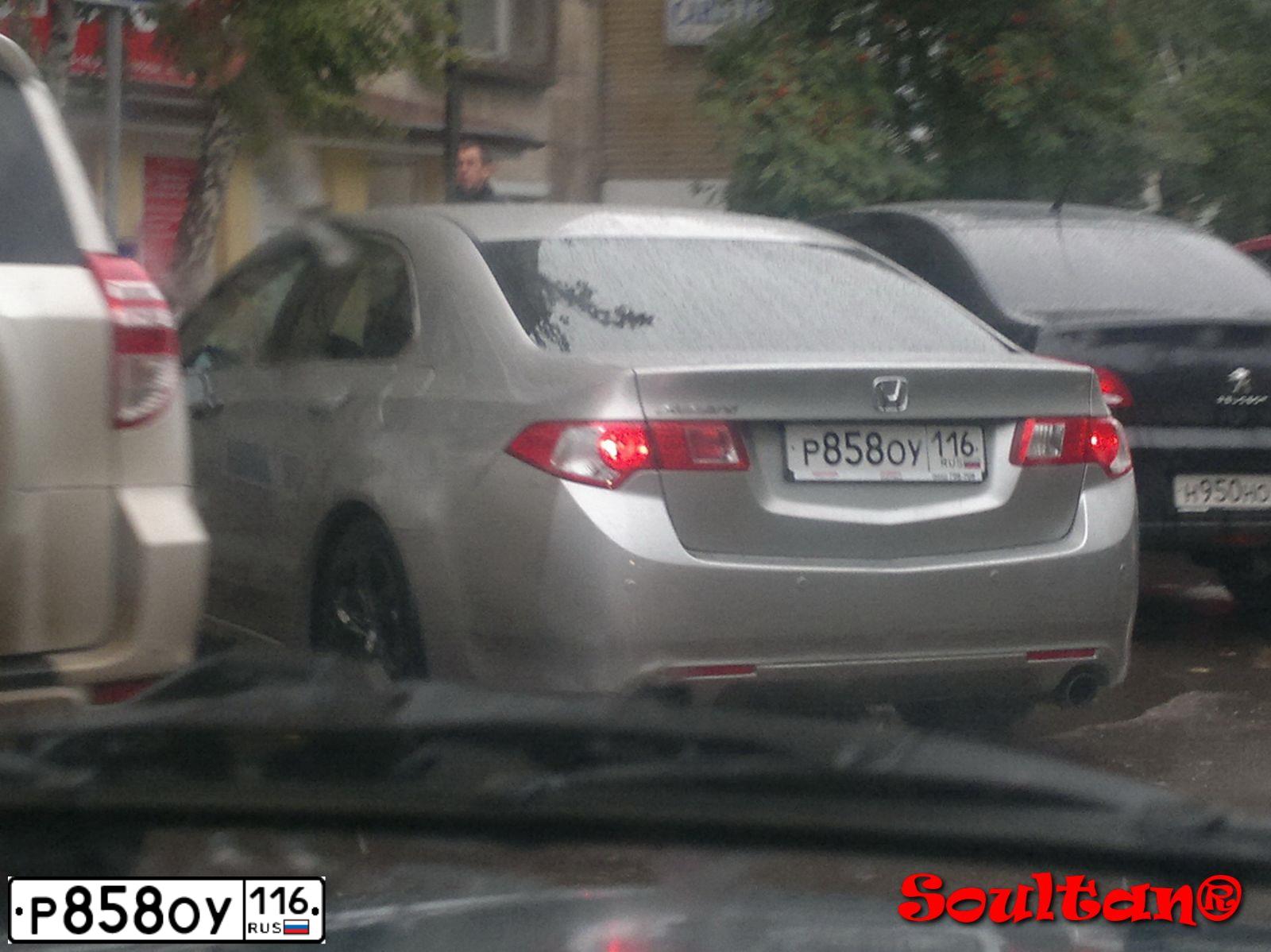 Фото автомобиля HONDA ACCORD, 2008 — госномер А117ХТ92. Цвет: Серебристый