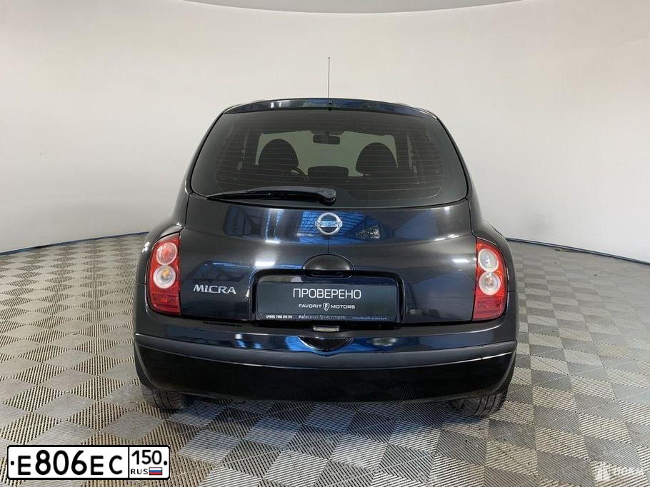 Фото автомобиля NISSAN MICRA, 2007 — госномер О416ЕА977. Цвет: ЧЕРНЫЙ