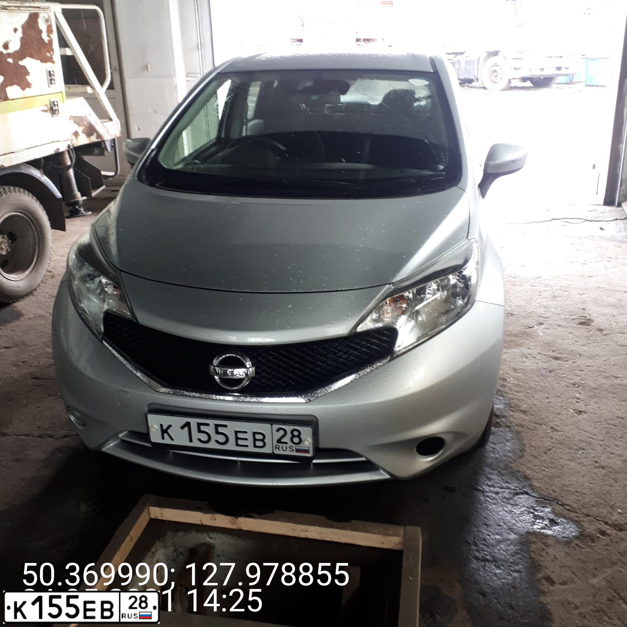 Фото автомобиля NISSAN NOTE, 2016 — госномер К155ЕВ28