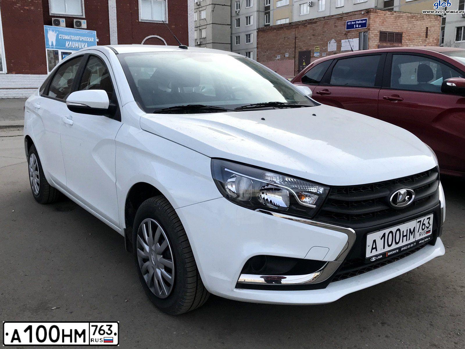 Фото автомобиля LADA VESTA, 2018 — госномер К246НР763. Цвет: Белый