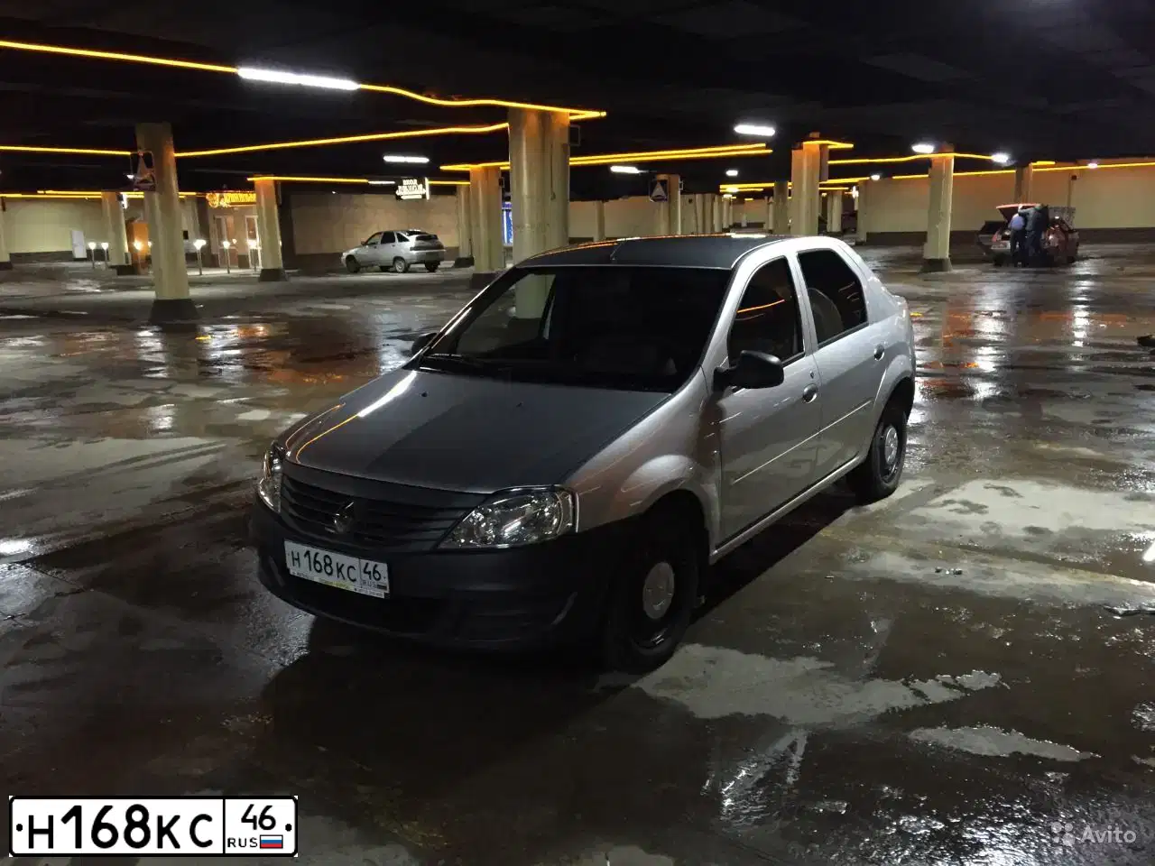 Фото автомобиля RENAULT LOGAN, 2014 — госномер Н168КС46. Цвет: СВЕТЛО-СЕРЫЙ