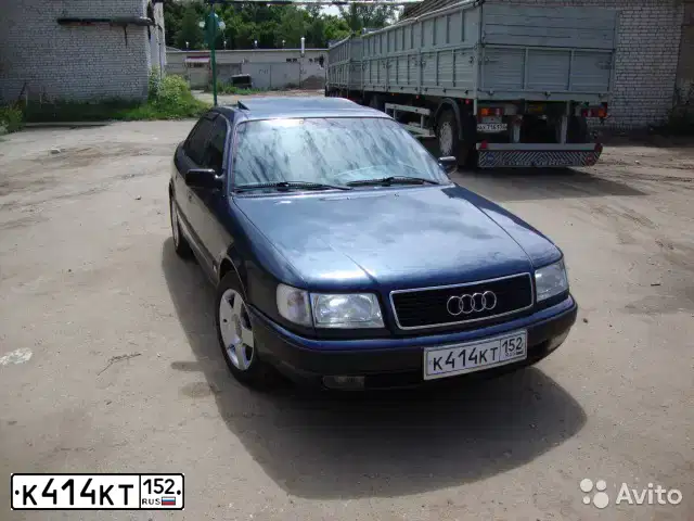 Фото автомобиля AUDI 100, 1992 — госномер К414КТ152. Цвет: синий