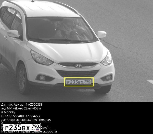 Фото автомобиля HYUNDAI IX35, 2012 — госномер Р235ВХ790. Цвет: Белый