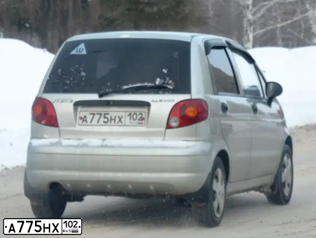Фото автомобиля DAEWOO MATIZ, 2006 — госномер Р258ТР198. Цвет: ПЕРЛАМУТР-СЕРЕБРИСТЫЙ