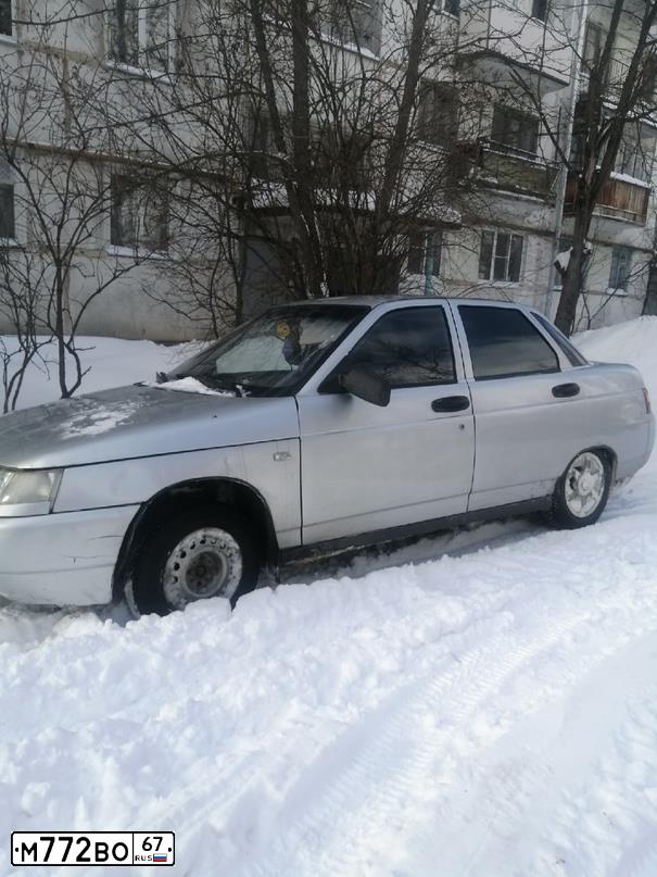 Фото автомобиля LADA 2110 LADA, 2006 — госномер М772ВО67. Цвет: СЕРЕБРИСТЫЙ