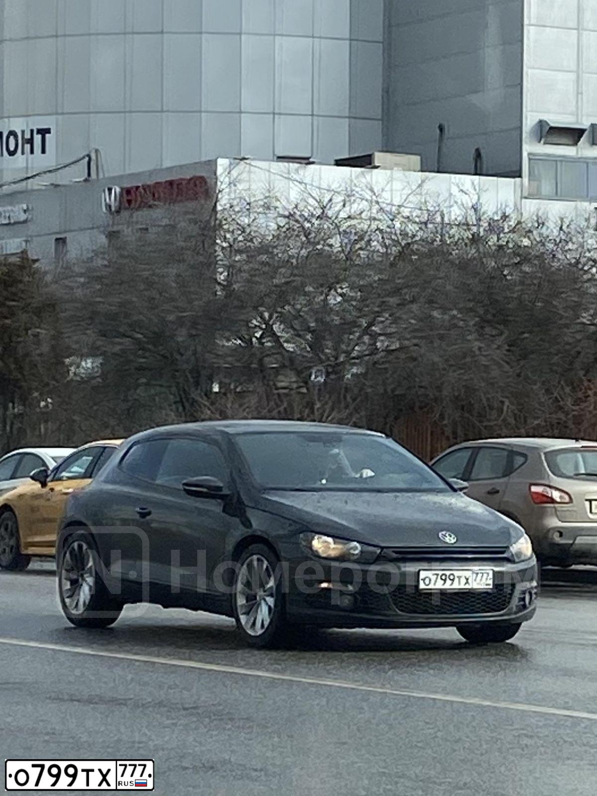 Фото автомобиля VOLKSWAGEN SCIROCCO, 2009 — госномер О799ТХ777. Цвет: СЕРО ЗЕЛЕНЫЙ