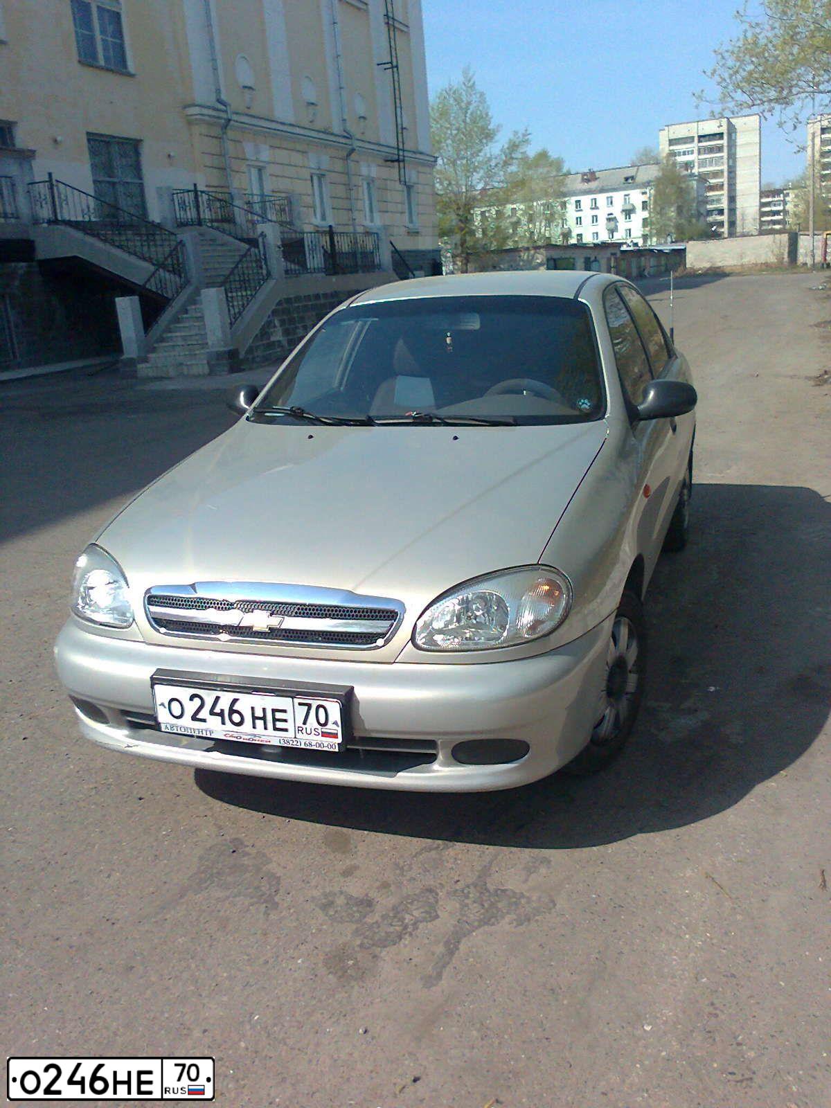 Фото автомобиля ZAZ LANOS, 2006 — госномер Е014МК70. Цвет: СЕРЕБРИСТЫЙ