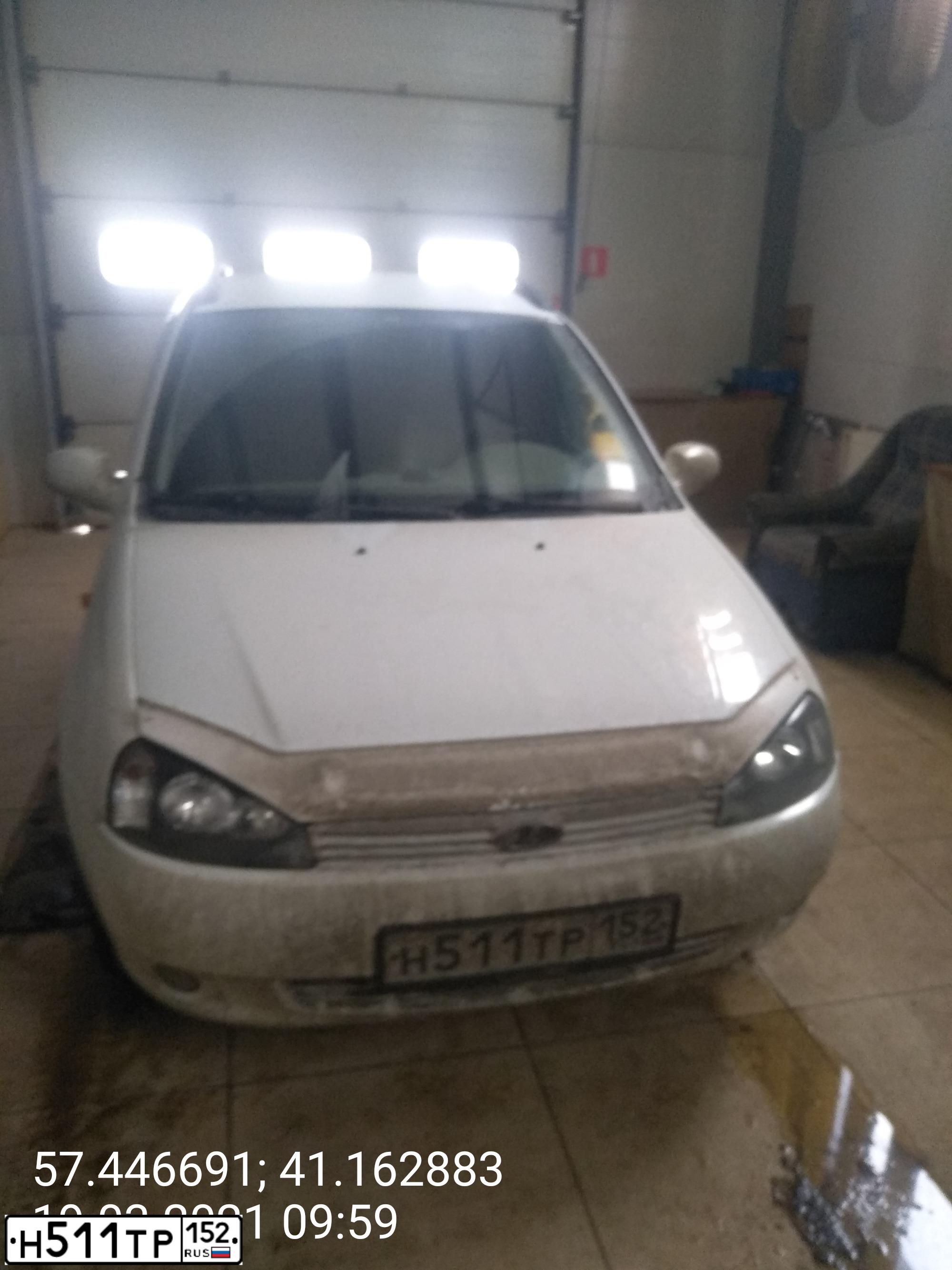 Фото автомобиля LADA 1119 KALINA, 2009 — госномер М875ЕС76. Цвет: Белый