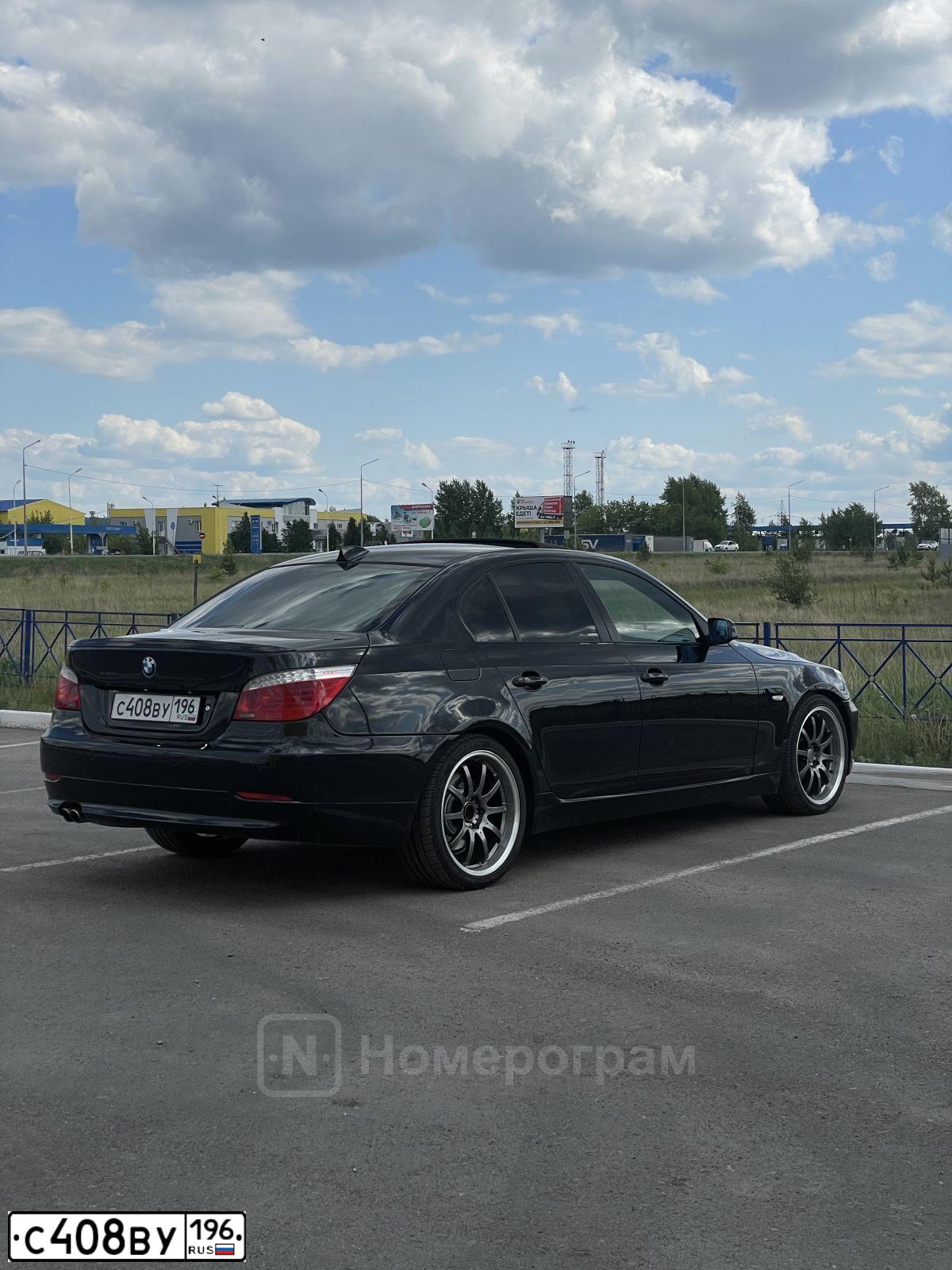 Фото автомобиля BMW SERIE 5, 2008 — госномер С408ВУ196. Цвет: ЧЕРНЫЙ