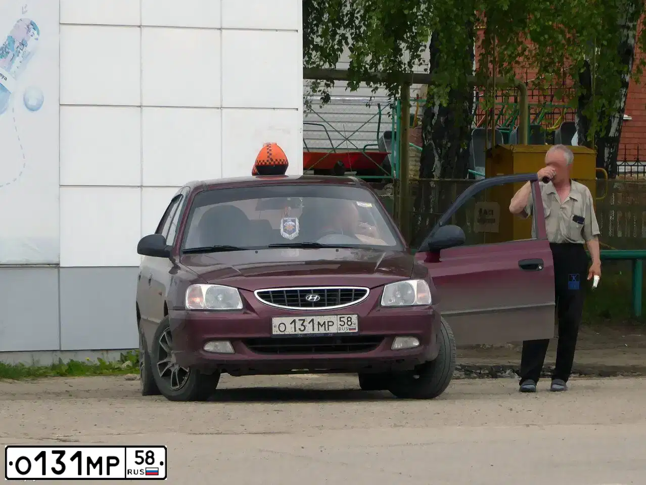Фото автомобиля TAGAZ ACCENT, 2007 — госномер О131МР58. Цвет: КРАСНЫЙ