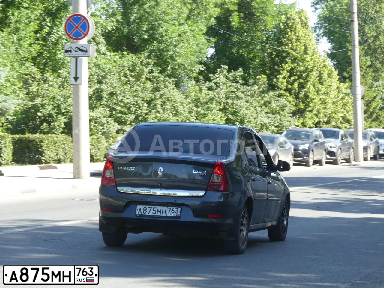 Фото автомобиля RENAULT LOGAN, 2010 — госномер М180ВА763. Цвет: ТЕМНО-СЕРЫЙ