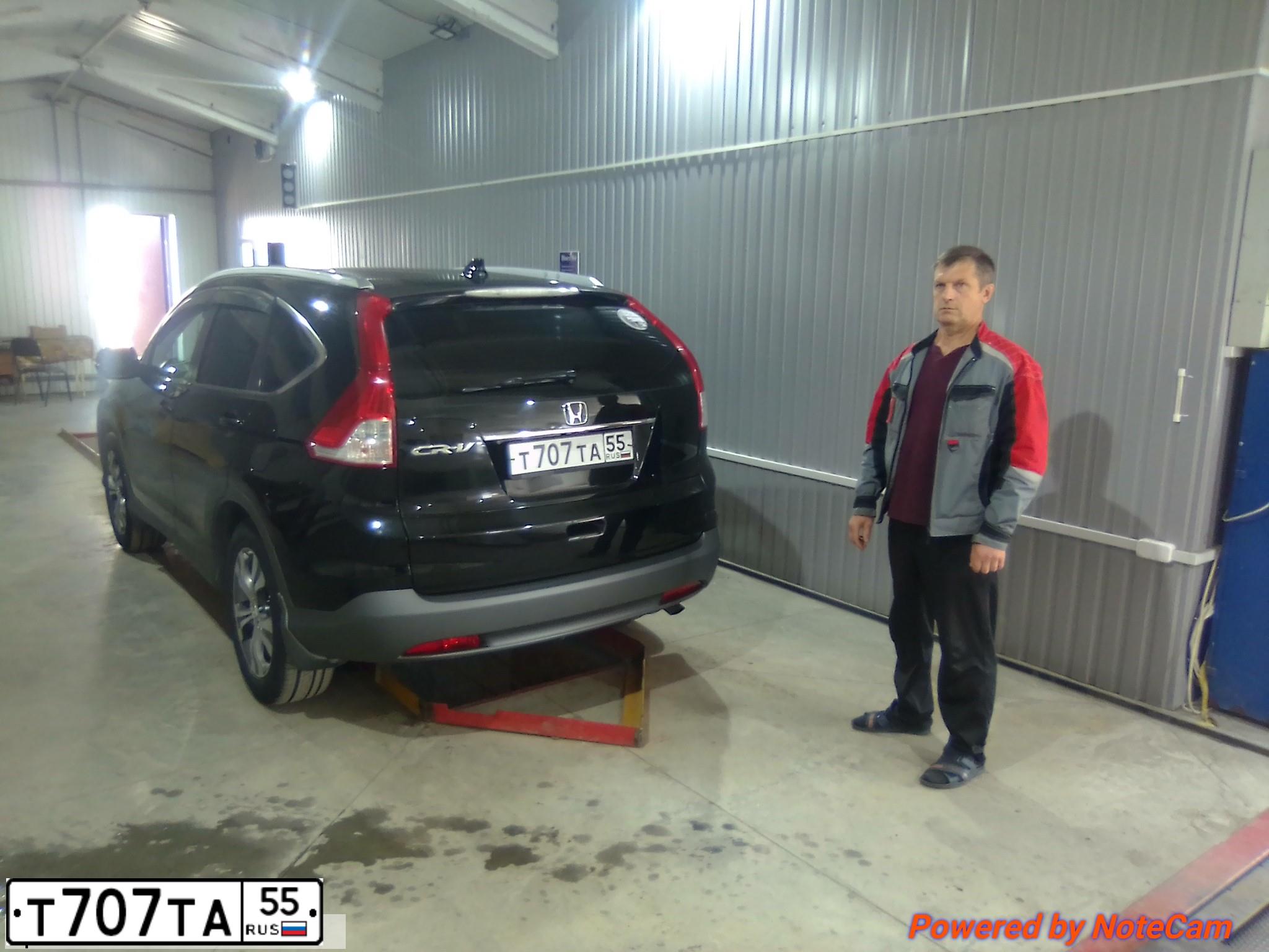 Фото автомобиля HONDA CR-V, 2012 — госномер Т707ТА55. Цвет: ЧЕРНЫЙ