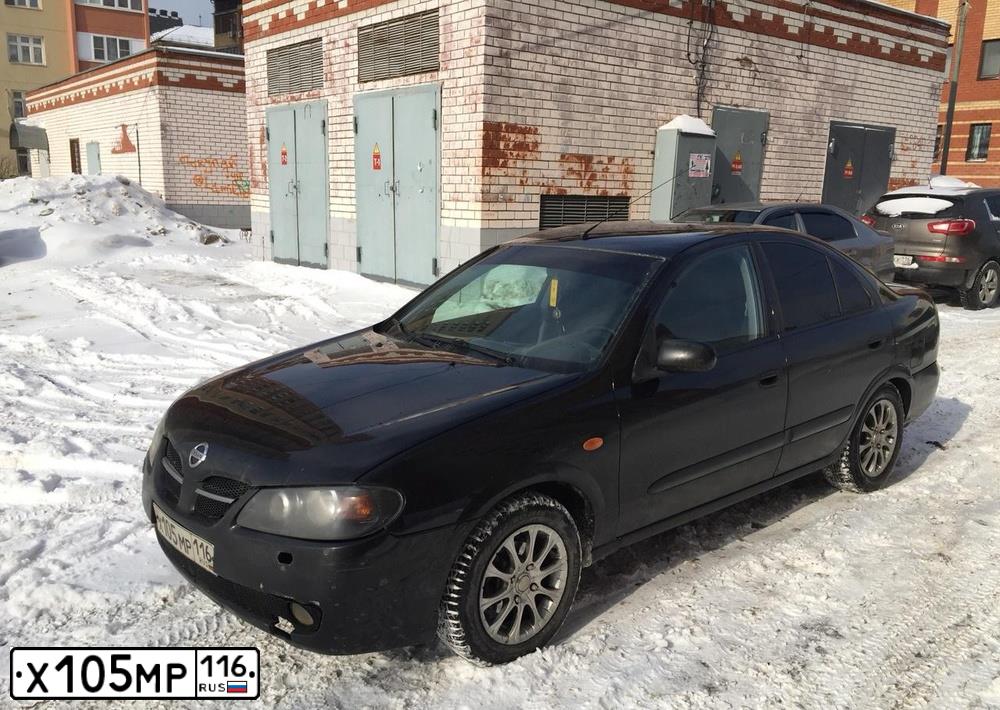 Фото автомобиля NISSAN ALMERA, 2005 — госномер С489РР43. Цвет: ЧЕРНЫЙ