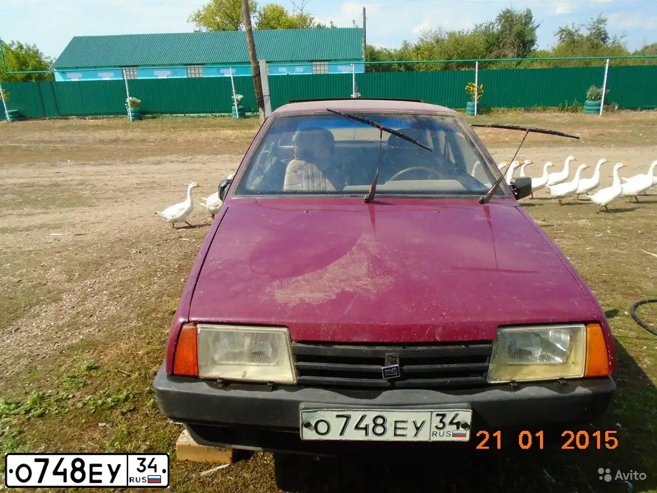 Фото автомобиля LADA 2109 SAMARA, 1997 — госномер О748ЕУ34. Цвет: ГРАНАТОВЫЙ