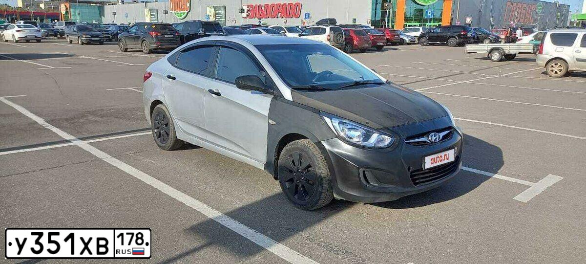 Фото автомобиля HYUNDAI SOLARIS, 2014 — госномер А856СР76. Цвет: СЕРЫЙ