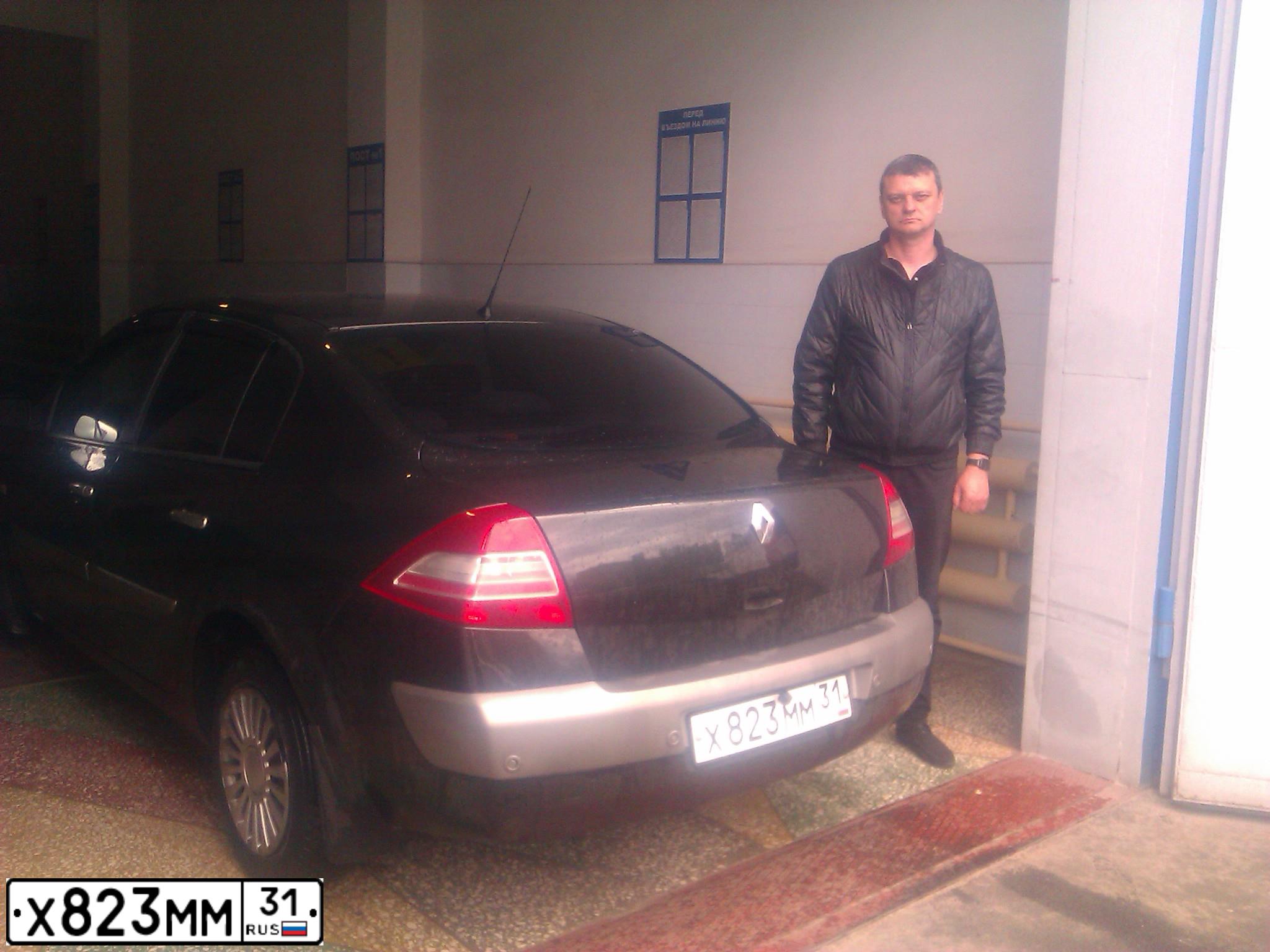 Фото автомобиля RENAULT MEGANE, 2007 — госномер Р545КО68. Цвет: ЧЕРНЫЙ