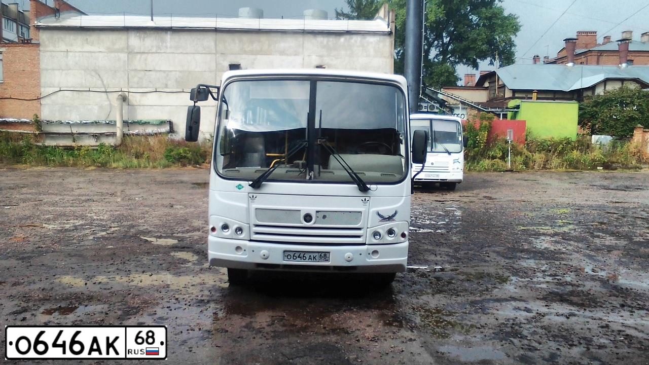 Фото автомобиля PAZ 3203, 2016 — госномер О646АК68. Цвет: Белый