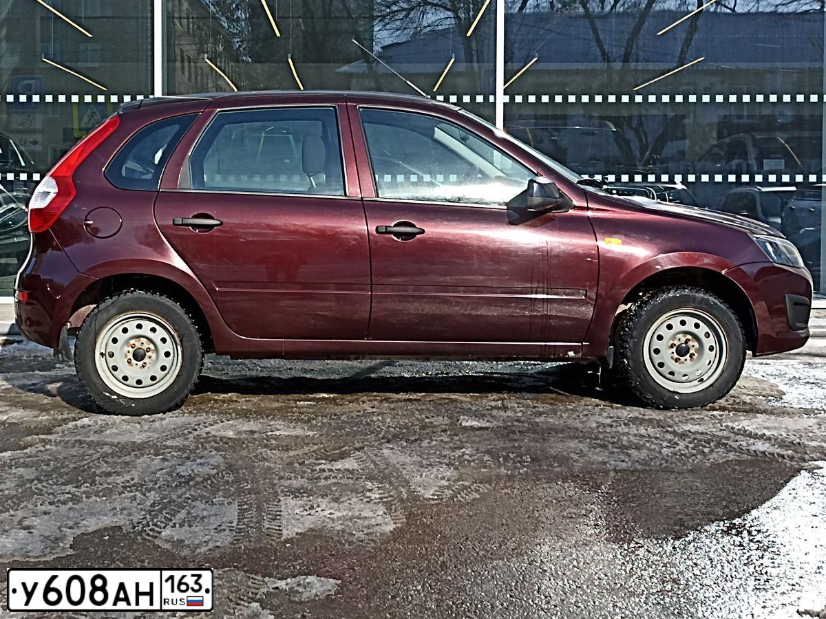 Фото автомобиля LADA GRANTA, 2014 — госномер М446РМ763. Цвет: ТЕМНО-ВИШНЕВЫЙ