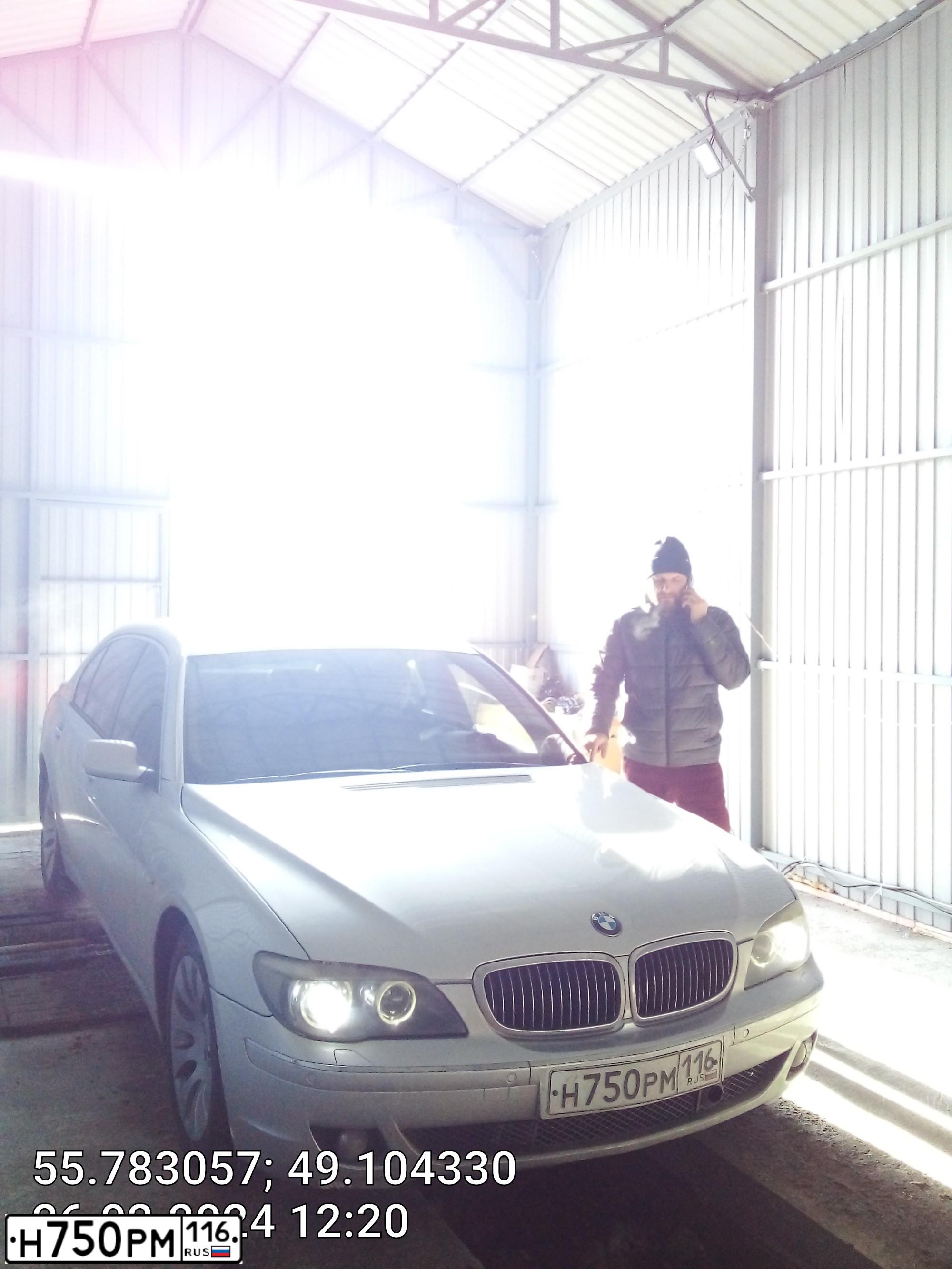 Фото автомобиля BMW SERIE 7, 2007 — госномер Н750РМ116. Цвет: СЕРЕБРИСТЫЙ