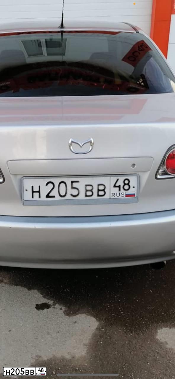 Фото автомобиля MAZDA 6, 2003 — госномер Н205ВВ48. Цвет: Серебристый