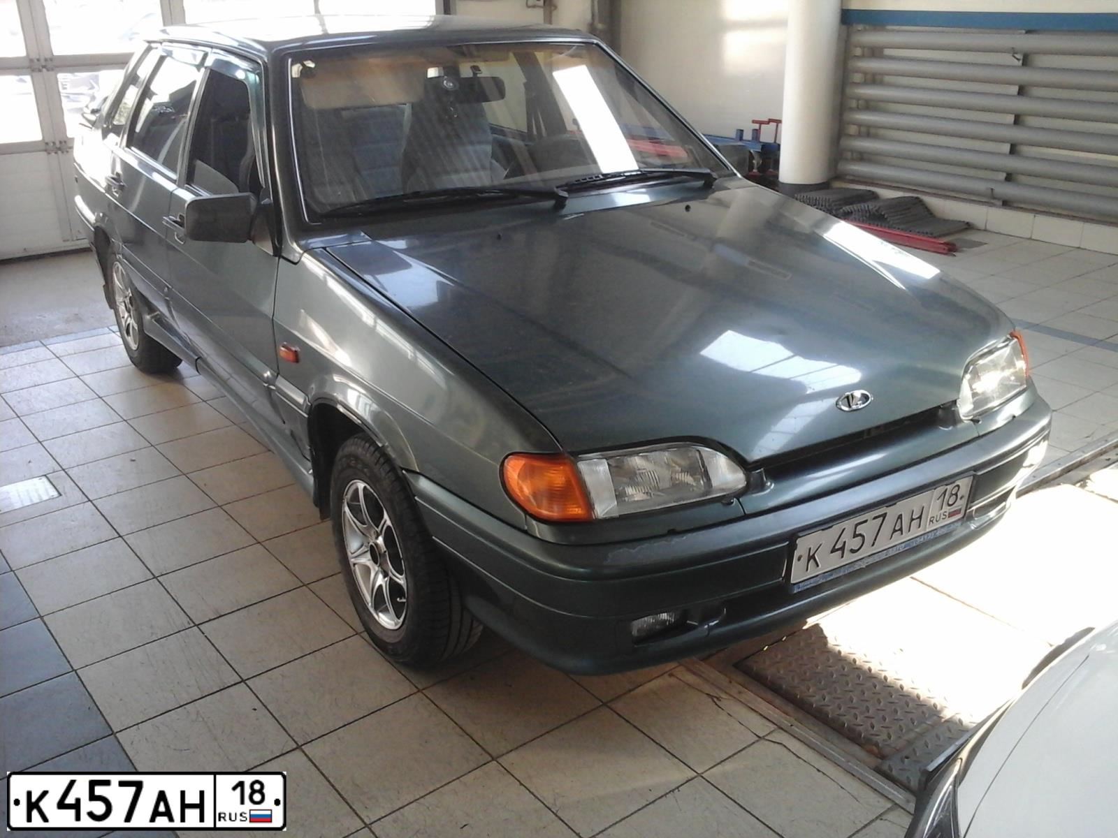 Фото автомобиля LADA 2115 SAMARA, 2007 — госномер К457АН18. Цвет: СЕРО-СИНЕ-ЗЕЛЕНЫЙ