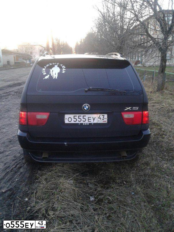 Фото автомобиля BMW X5, 2002 — госномер В001РТ152. Цвет: ЧЕРНЫЙ