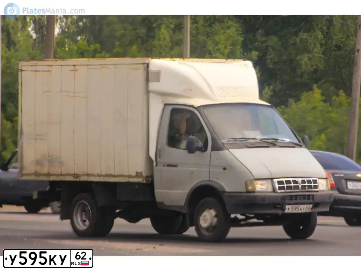 Фото автомобиля GAZ 3302 EL, 2001 — госномер У595КУ62. Цвет: БЕЛАЯ НОЧЬ